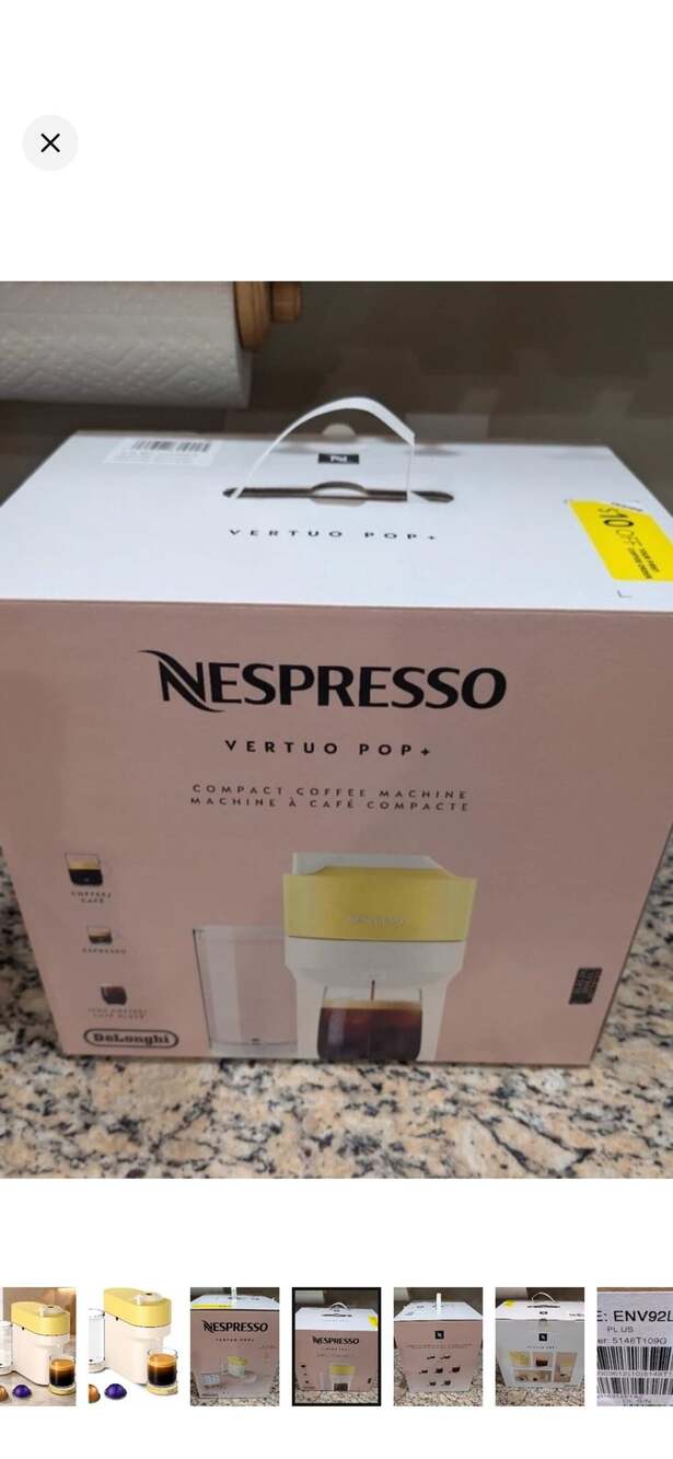Nespresso Vertuo Pop+ Coffee and Espresso Maker by De'Longhi Mango Yellow
